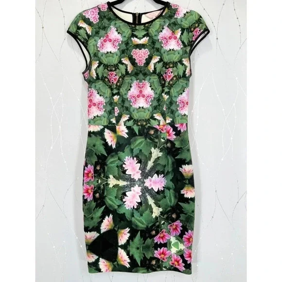 Ted Baker London Green Floral Sheath Dress $385 - Picture 5 of 13